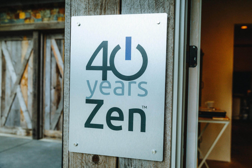 40 years of zen sign